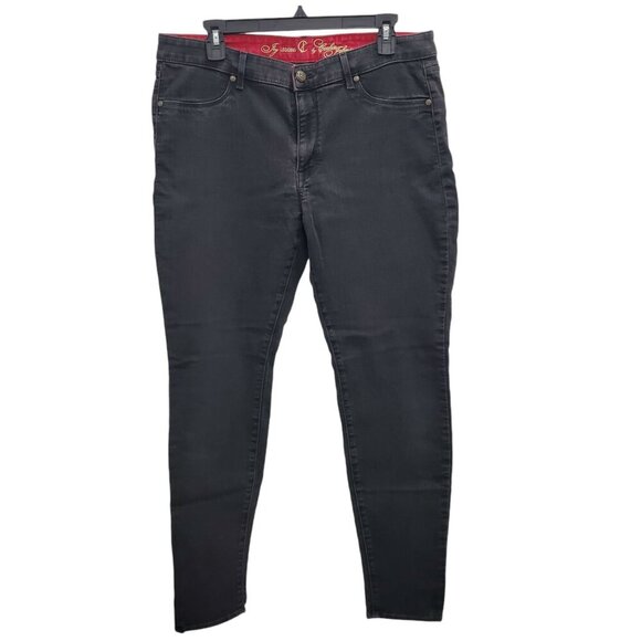 CJ by Cookie Johnson Joy Legging Woman's Faded Black Stretch Denim Jeans Plus 32 - Picture 1 of 7
